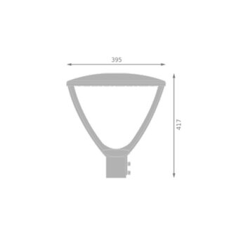 RBL-G serie, LED straatverlichting, grijs, 29 / 25 / 20 of 15W en in 3945 / 3400 / 2720 of 2040 lumen, 3000 of 4000K